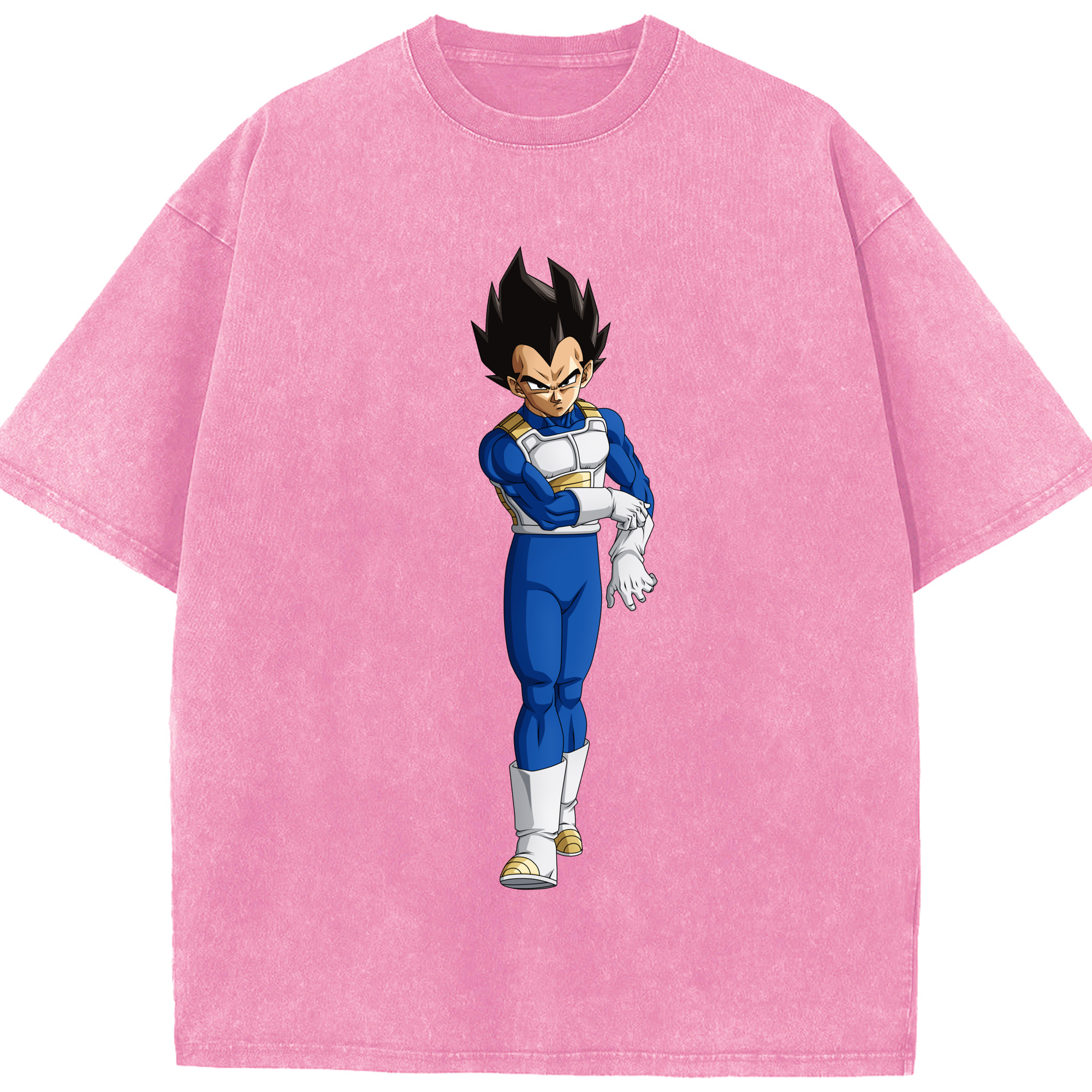 （画像用） ドラゴンボール ベジータ四世（Bejīta Yonsei）DRAGON BALL Vegeta IV 綿100% ヴィンテージ風 半袖Tシャツ（フロントプリント）
